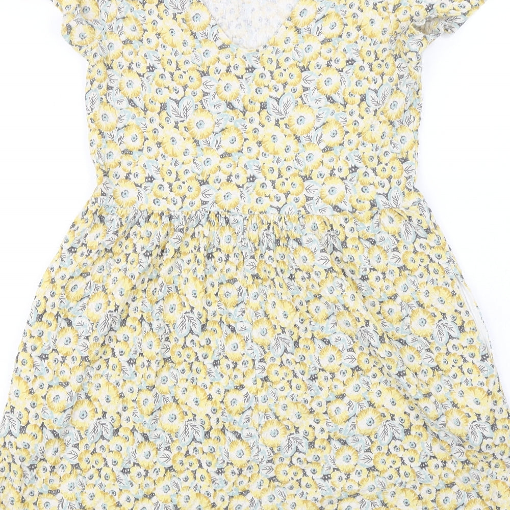 NEXT  Womens Yellow Floral  A-Line  Size 12