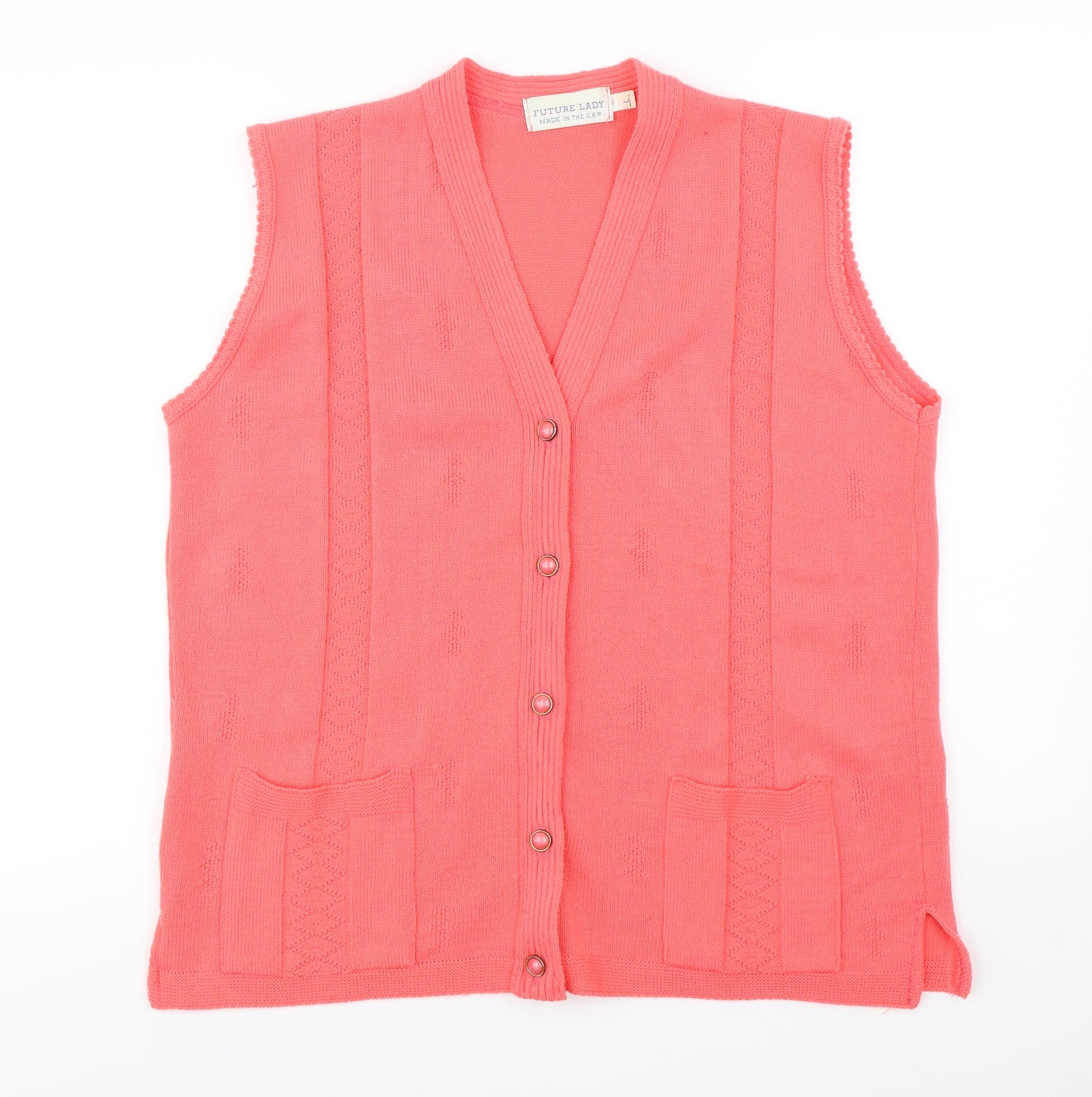 Future Lady  Womens Orange   Cardigan Jumper Size L