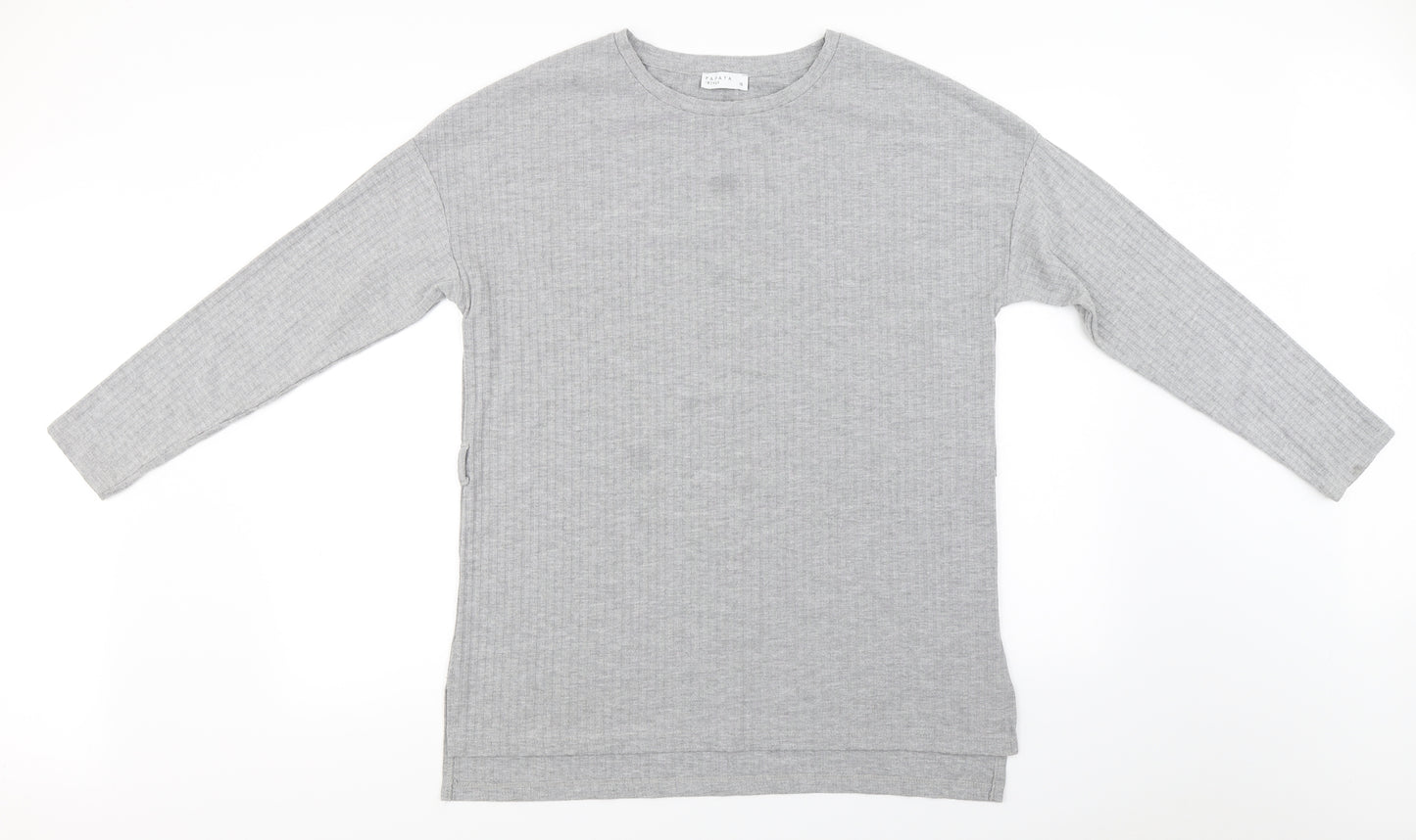 Papaya  Womens Grey   Basic T-Shirt Size 16