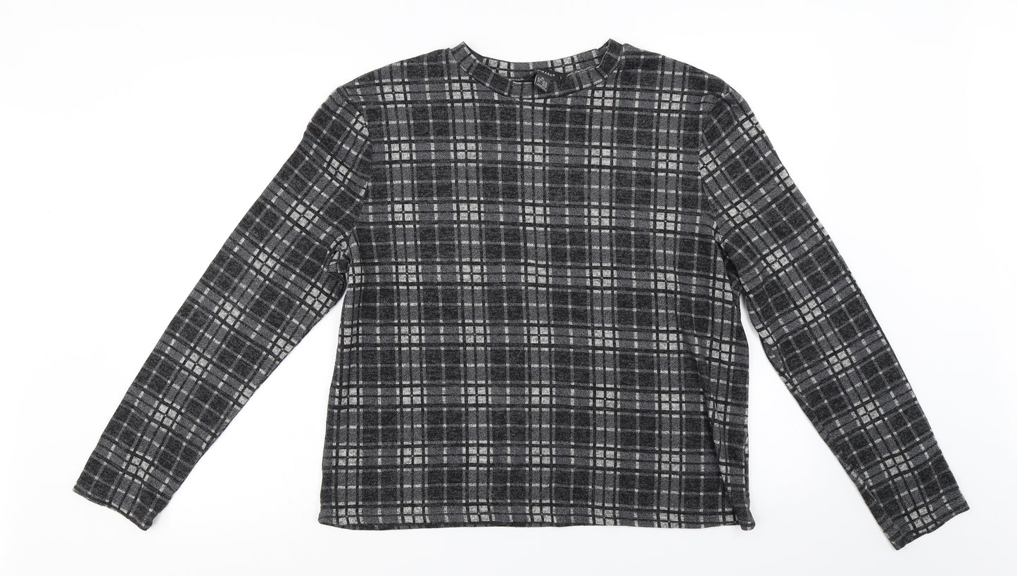 Primark  Womens Black Check  Pullover Jumper Size XL