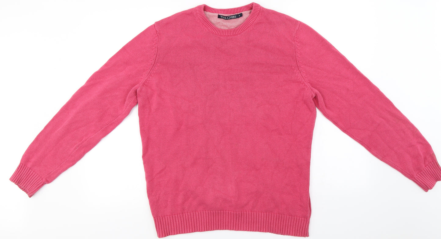Woolovers  Mens Pink   Pullover Jumper Size M