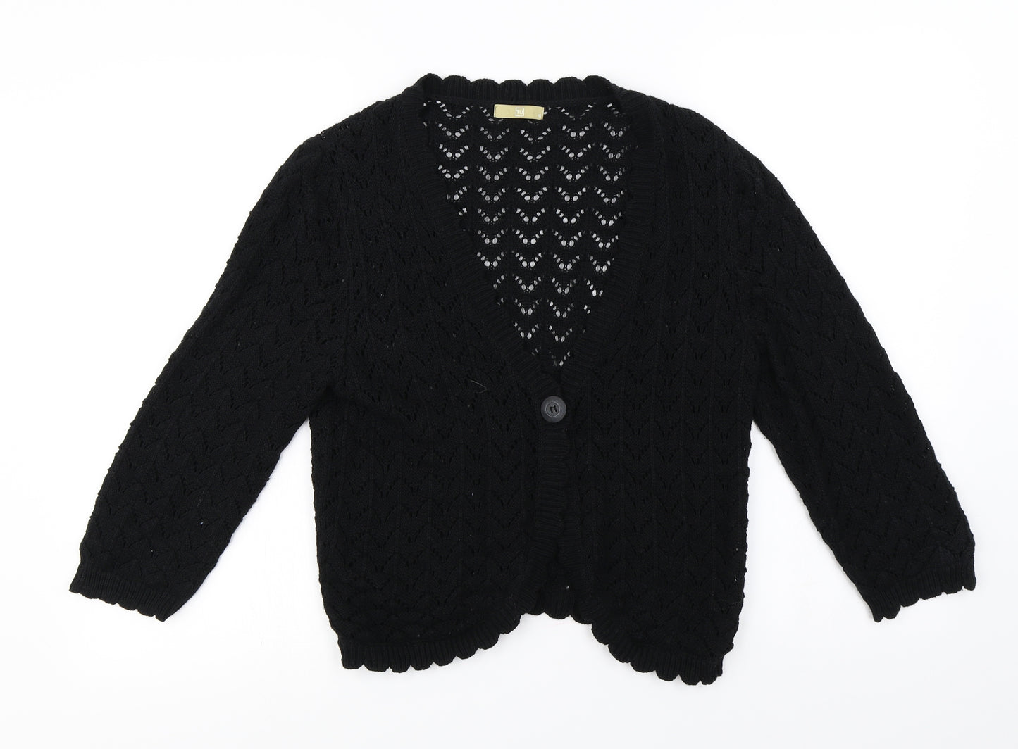 TU Womens Black   Cardigan Jumper Size 16