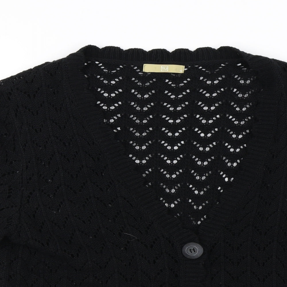 TU Womens Black   Cardigan Jumper Size 16