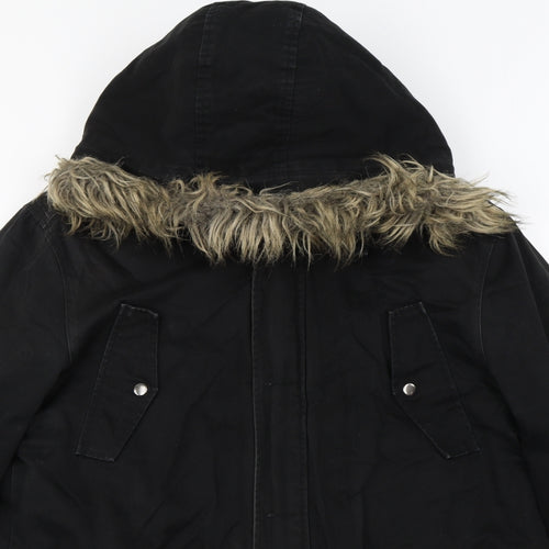 Topman  Mens Black   Jacket Coat Size L