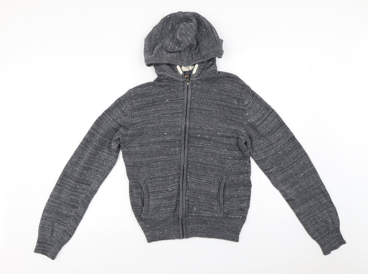 L.O.G.G   Boys Grey   Full Zip Hoodie Size 13-14 Years