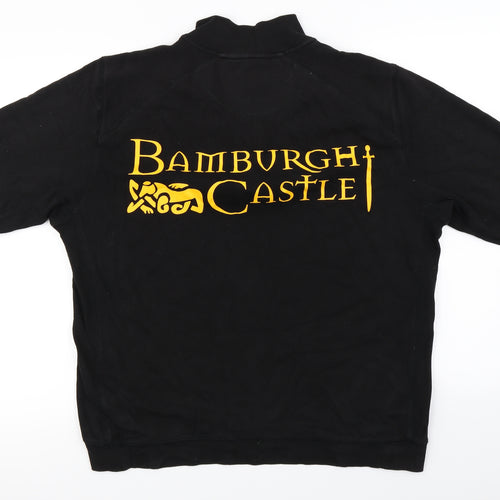 Kirkland  Mens Black   Henley Jumper Size L  - bamburgh castle
