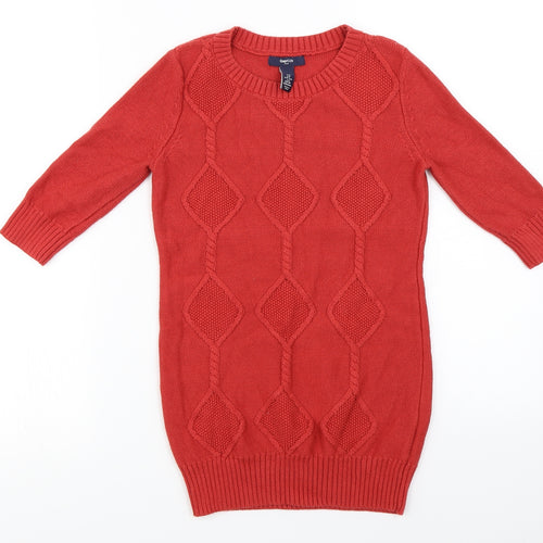 Gap  Girls Red   Pullover Jumper Size 5-6 Years