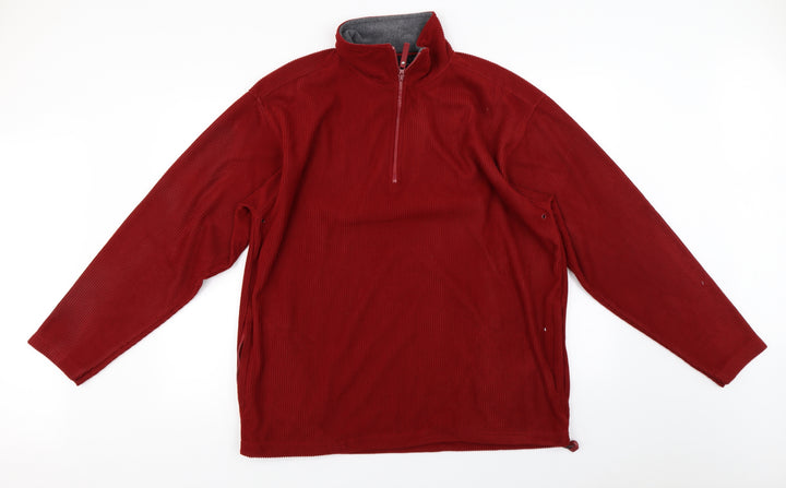 BHS Mens Red Henley Jumper Size L