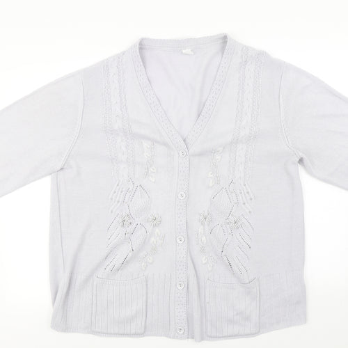 Preworn Womens Grey   Cardigan Jumper Size 22