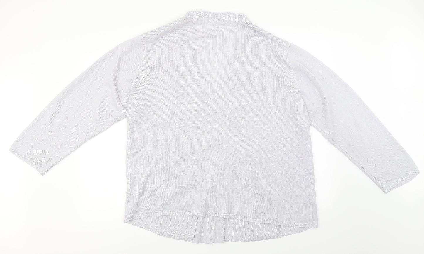 Preworn Womens Grey   Cardigan Jumper Size 22