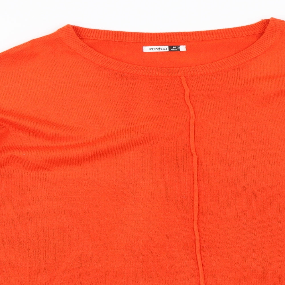 PEP&CO  Womens Orange   Pullover Jumper Size 20