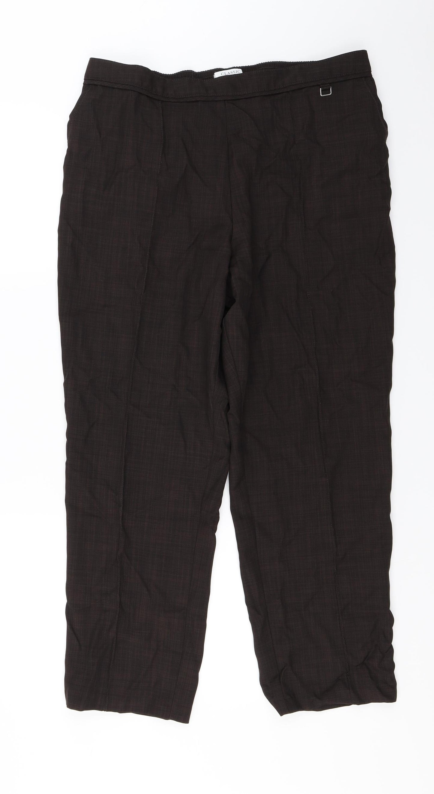 Marks and Spencer  Womens Brown   Trousers  Size 16 L26 in