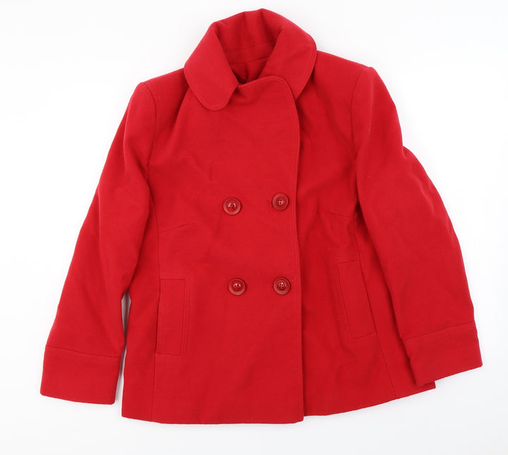 Kesta London Womens Red Jacket Coat Size 16