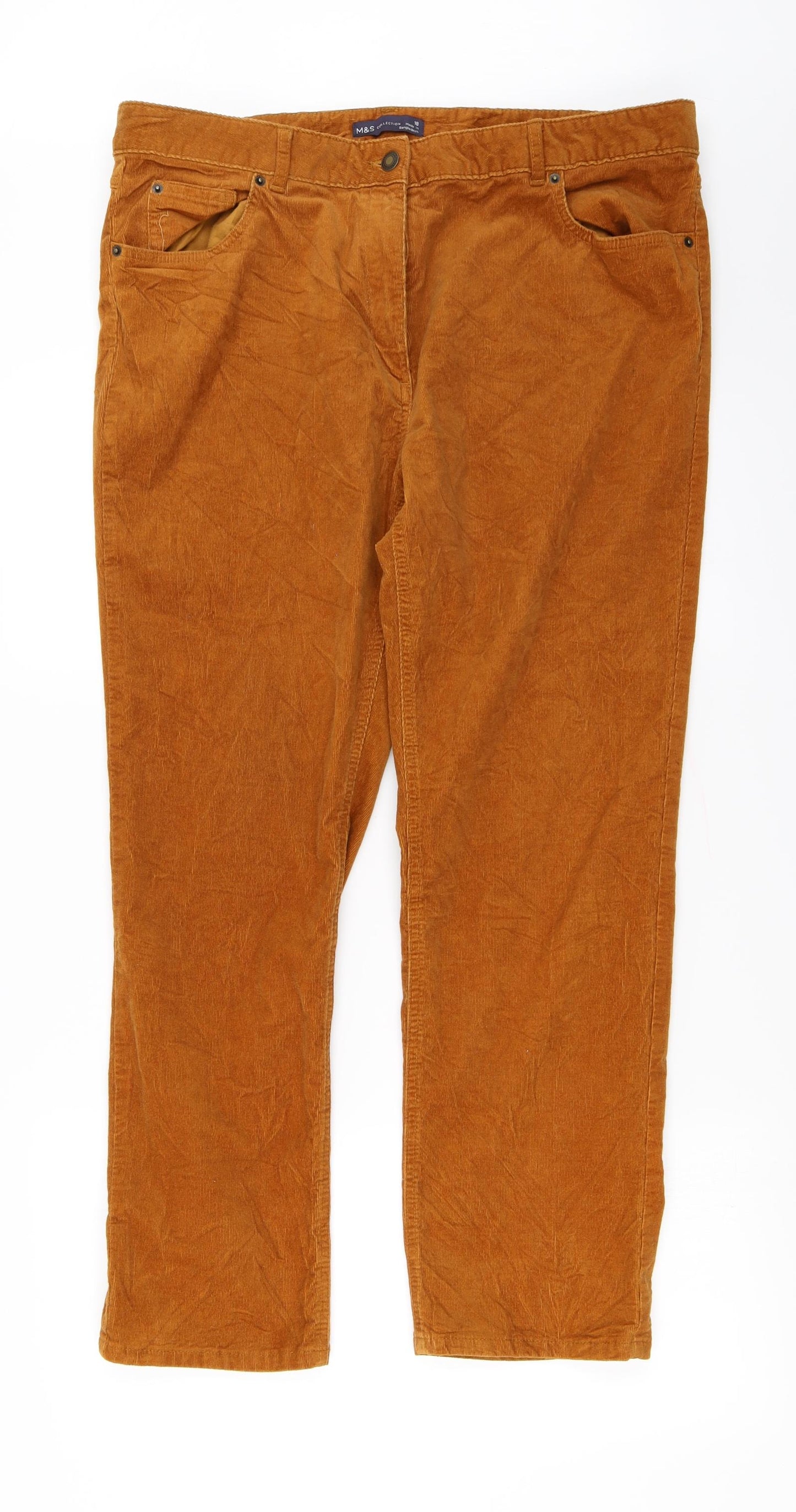 Marks and Spencer  Womens Orange   Straight Jeans Size 18 L26 in