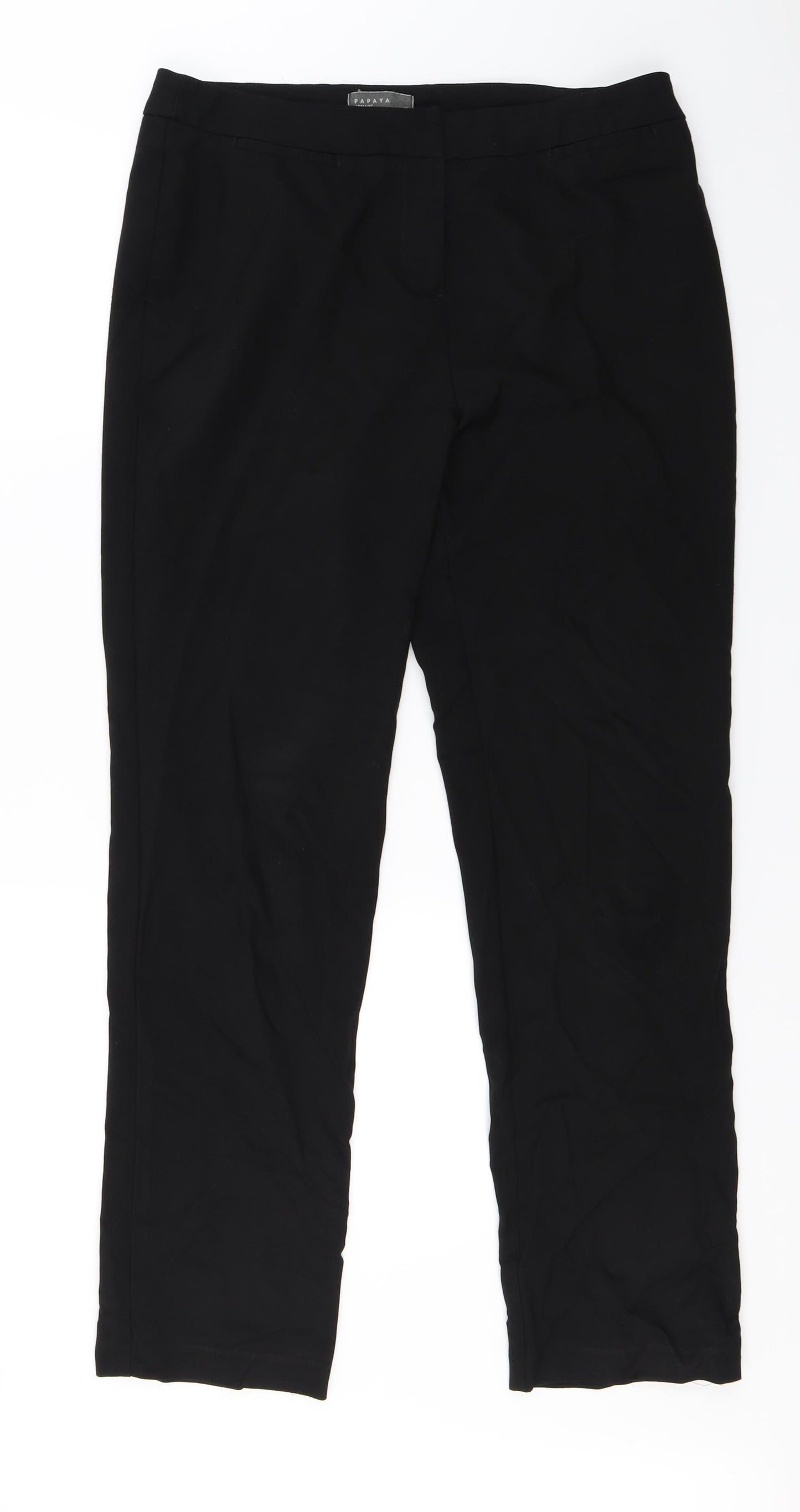Papaya  Womens Black   Trousers  Size 12 L26 in