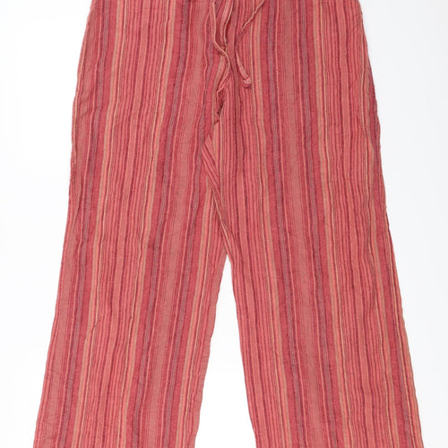 George  Womens Red Striped  Trousers  Size 34 in L24 in