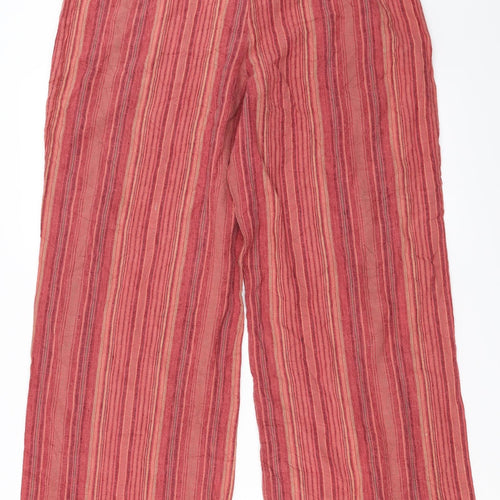 George  Womens Red Striped  Trousers  Size 34 in L24 in