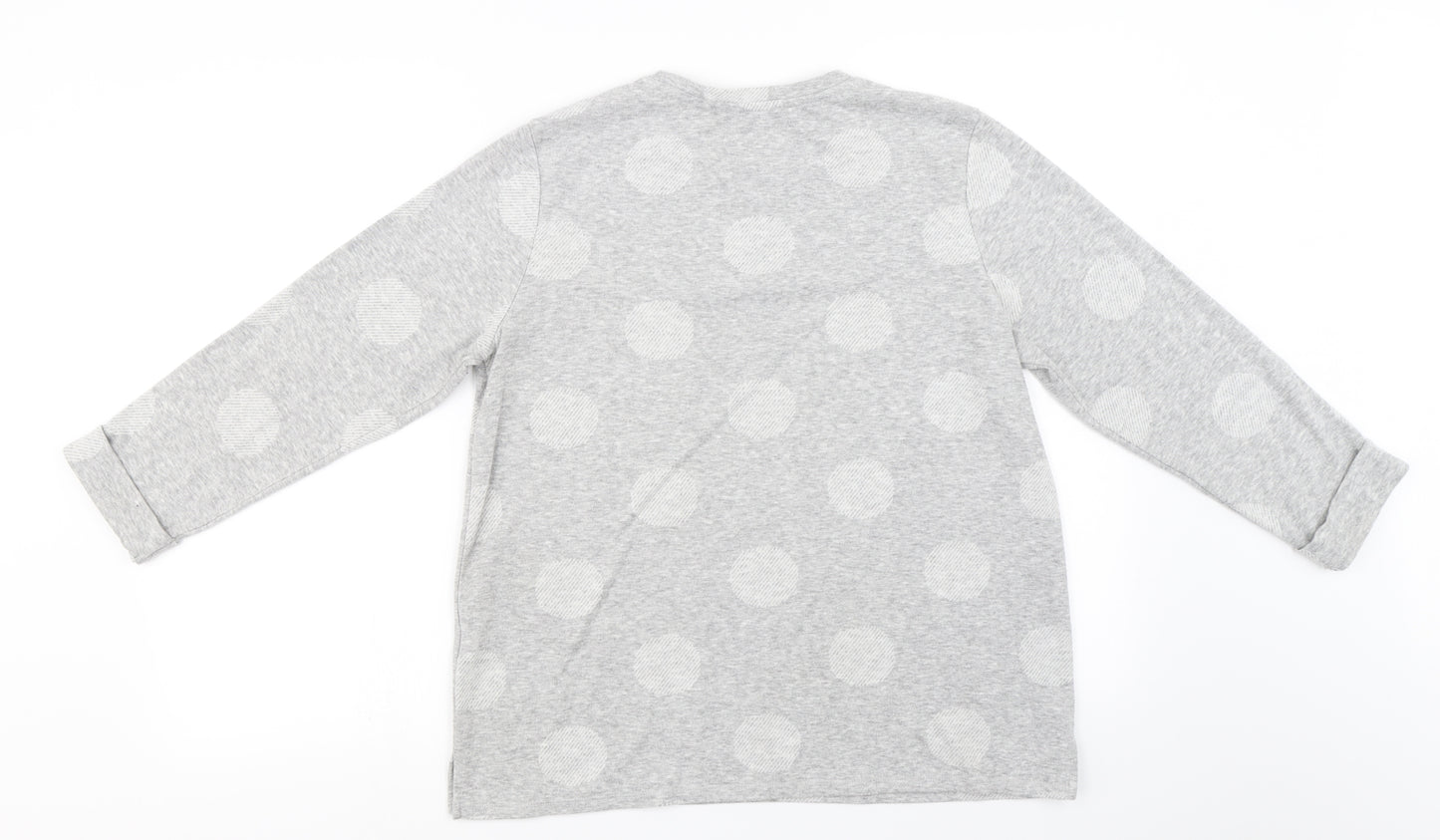 Marks and Spencer  Womens Grey Polka Dot  Pullover Jumper Size 14  - Polka Dot