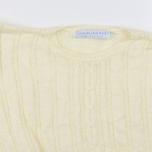 Compliments   Womens Yellow   Pullover Jumper Size S