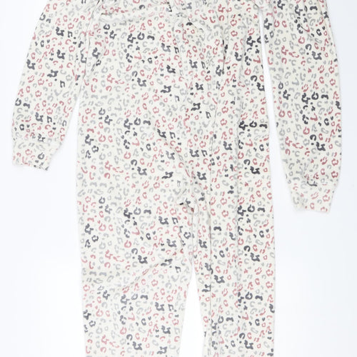 Matalan Womens White Animal Print  Top One Piece Size S  - Onesie