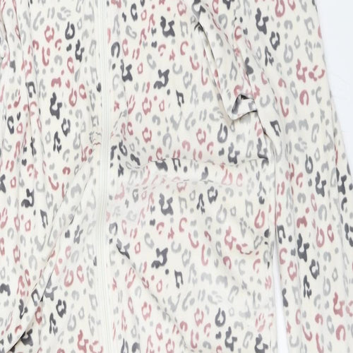 Matalan Womens White Animal Print  Top One Piece Size S  - Onesie
