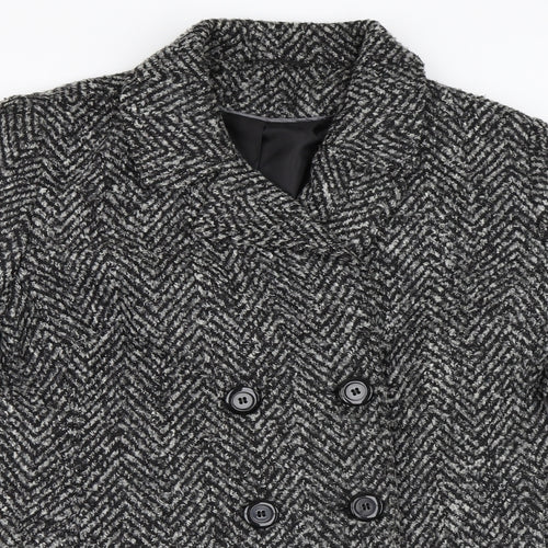 F&F Womens Black   Pea Coat Coat Size 18