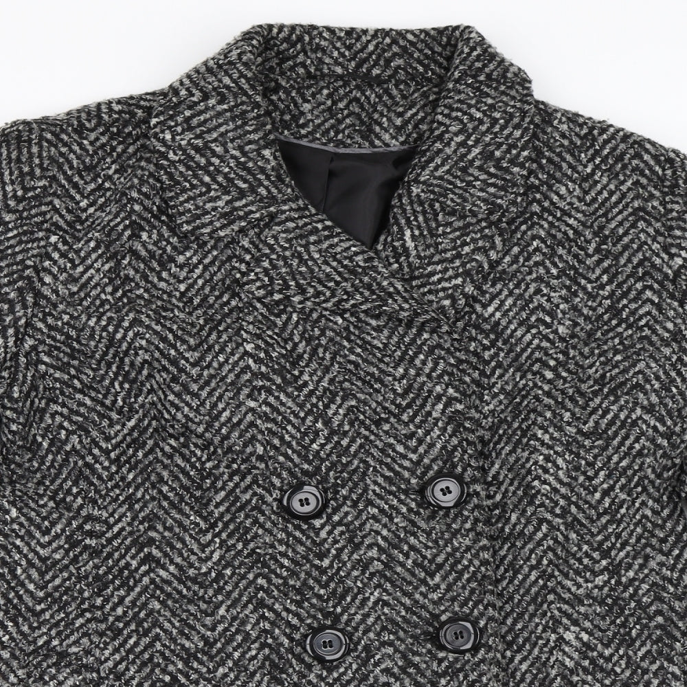 F&F Womens Black   Pea Coat Coat Size 18