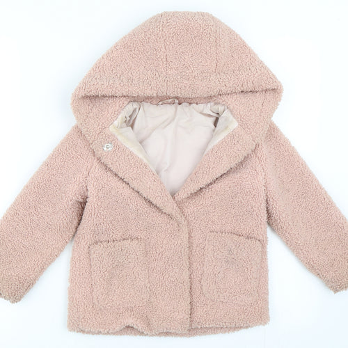 Nutmeg Girls Pink   Overcoat Coat Size 4-5 Years