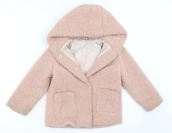 Nutmeg Girls Pink Overcoat Coat Size 4-5 Years
