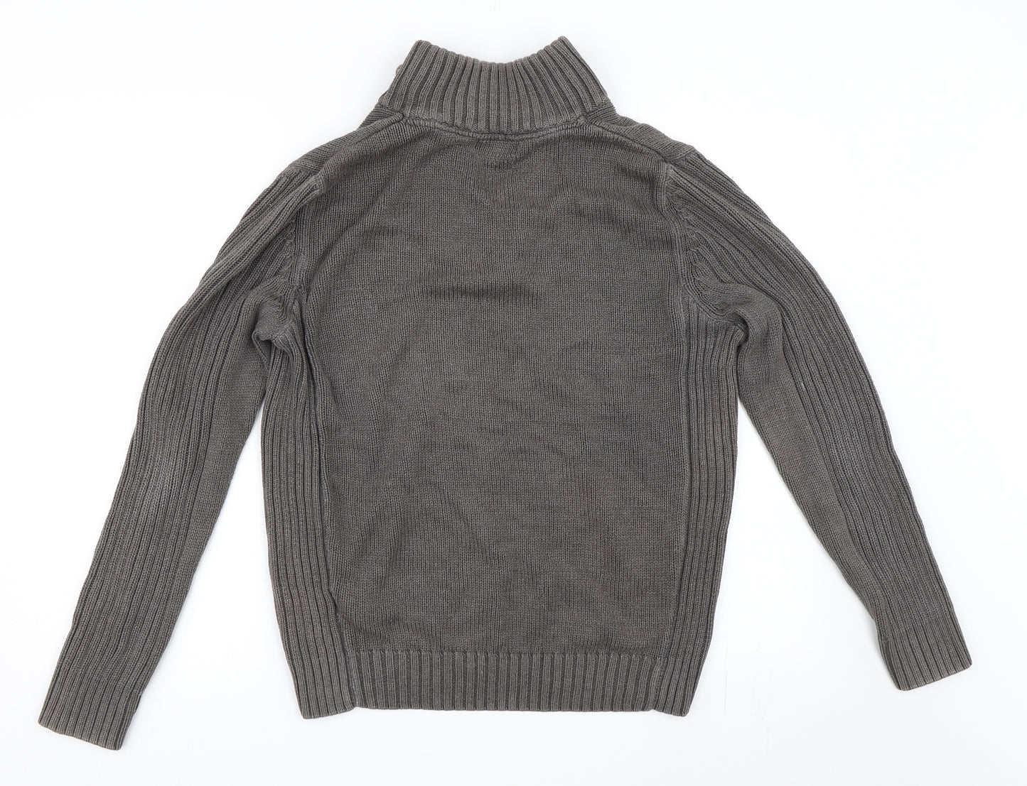 Thomas Nash Mens Grey   Henley Jumper Size S