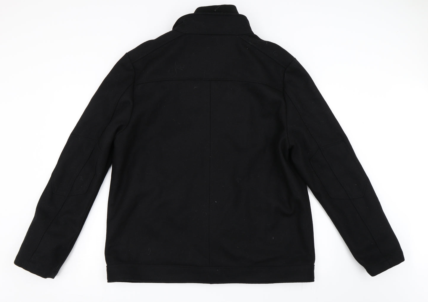 Burton Mens Black   Overcoat Coat Size L