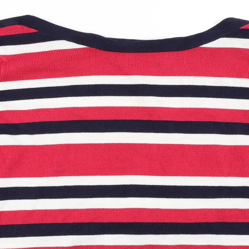 Papaya Womens Pink Striped  Pullover Jumper Size 14
