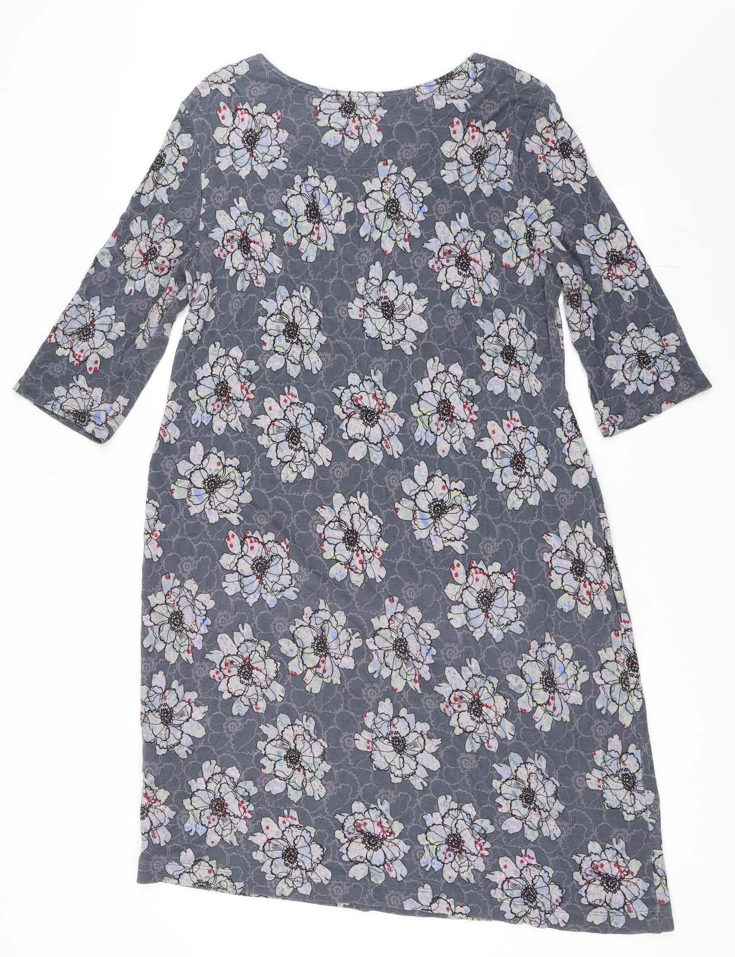 White Stuff Womens Grey Floral  Shift  Size 18