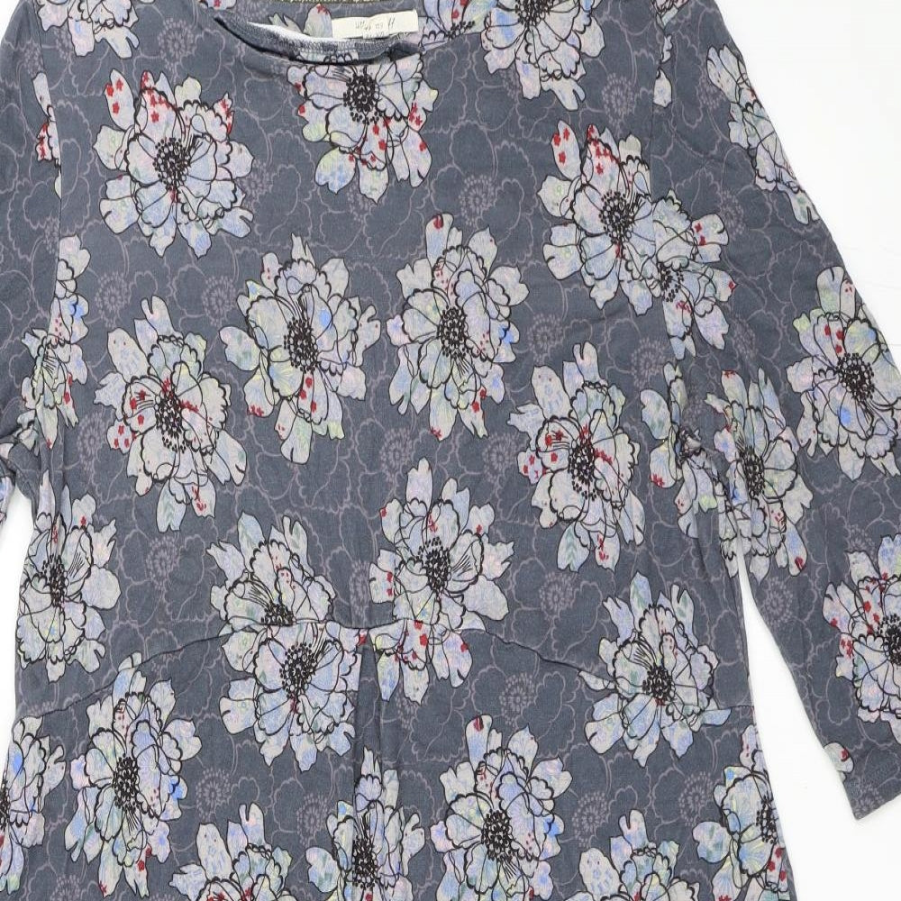 White Stuff Womens Grey Floral  Shift  Size 18