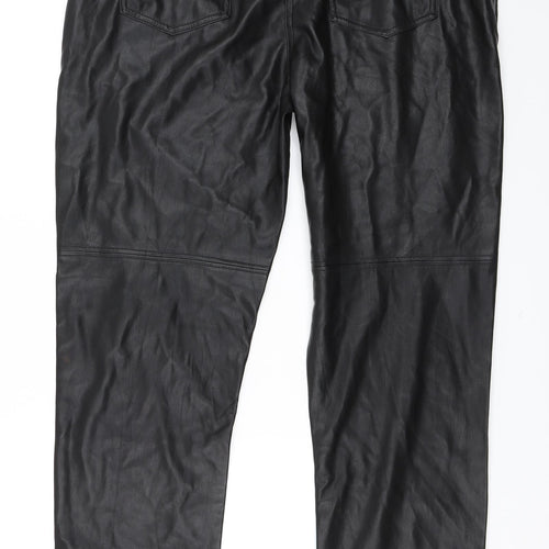Long Tall Sally Womens Black   Skinny Jeans Size 20 L32 in - faux leather trousers