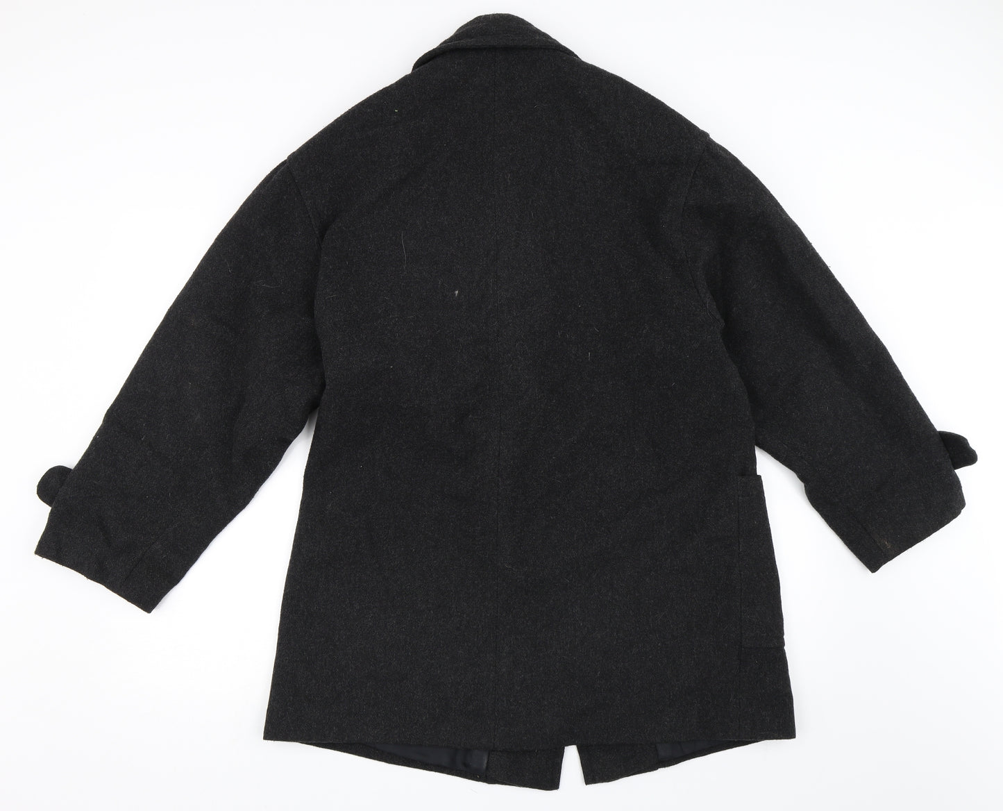 Preworn Womens Grey   Overcoat Coat Size 10