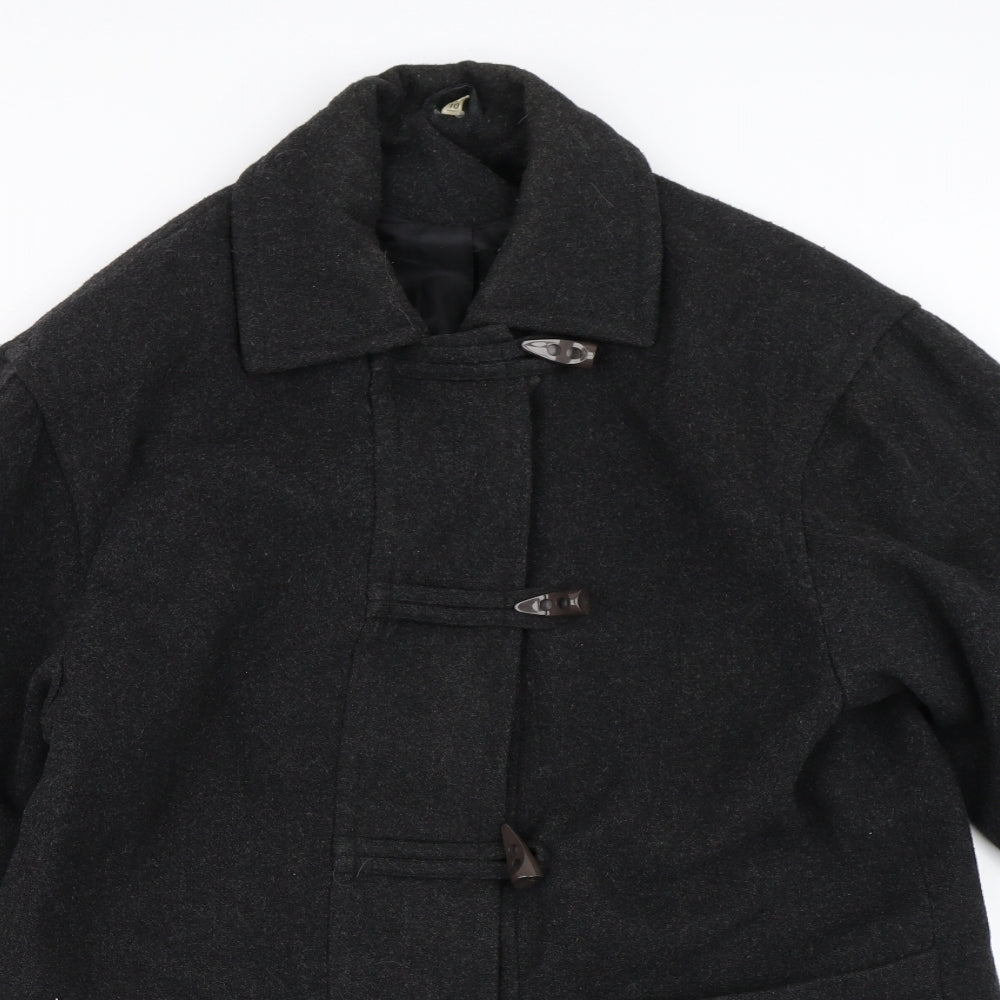 Preworn Womens Grey   Overcoat Coat Size 10