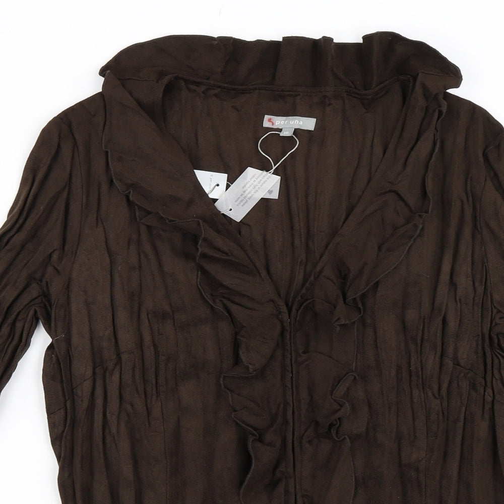 Per Una Womens Brown   Basic Blouse Size 16