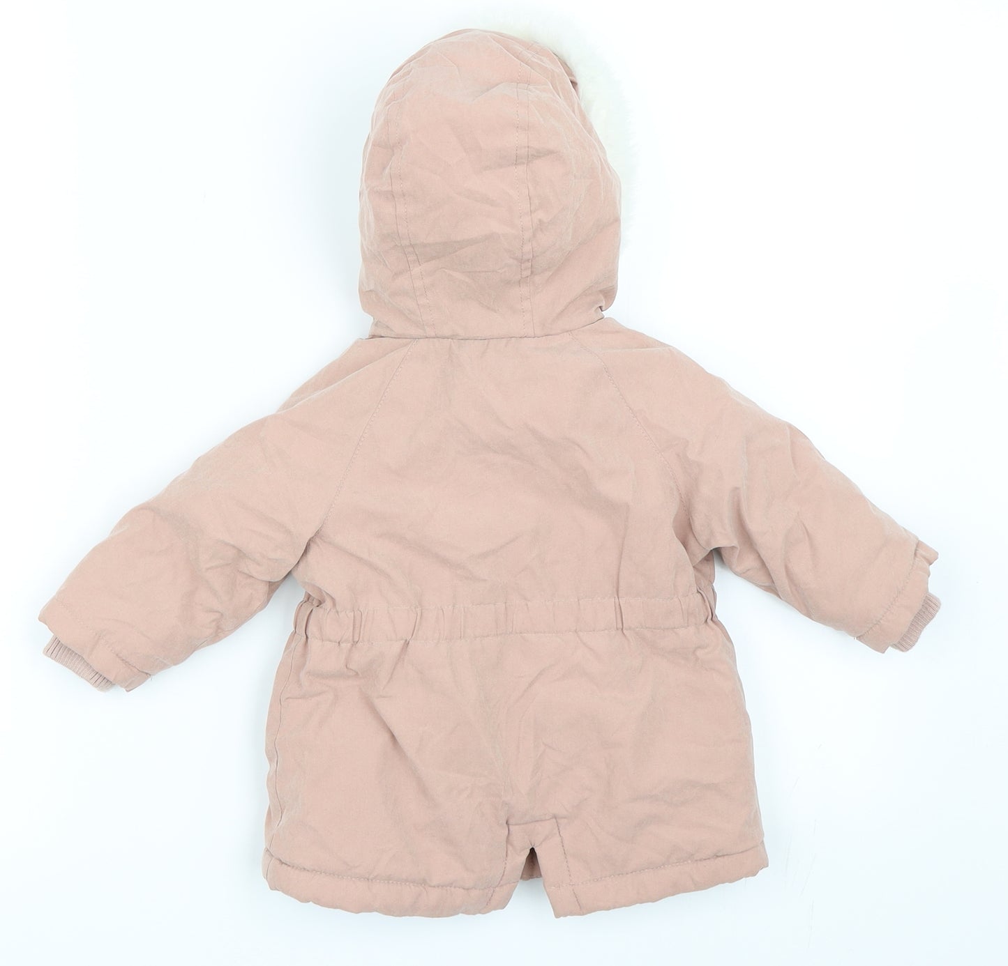 Primark Girls Pink   Parka Coat Size 6-9 Months