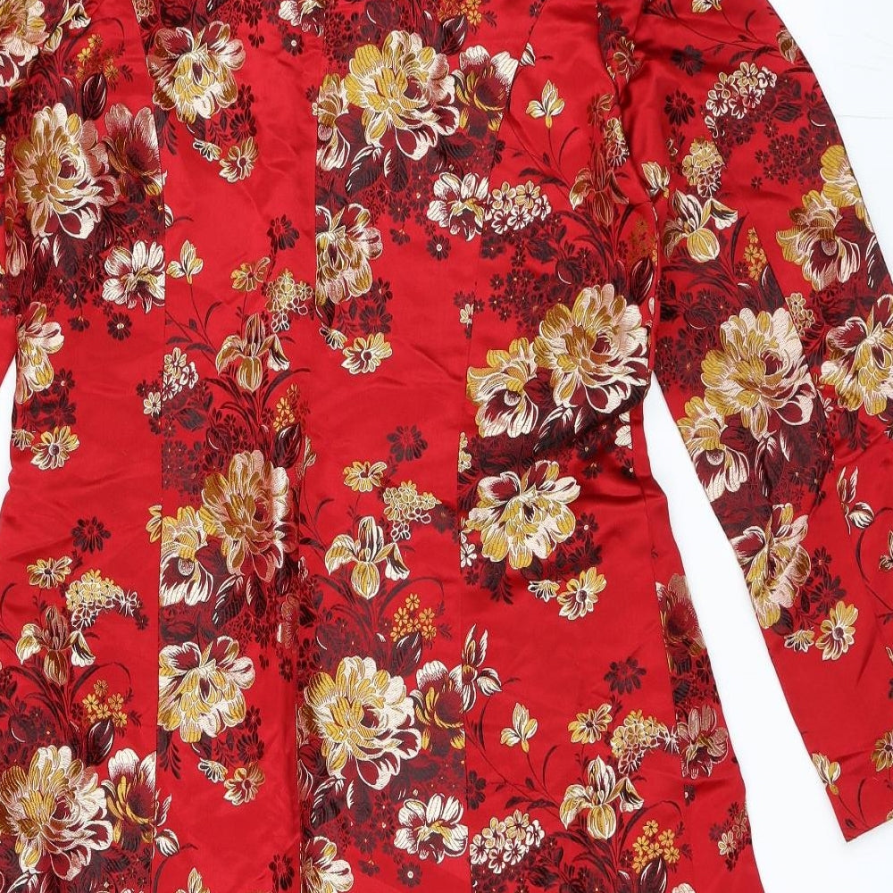 EAST Womens Red Floral  Jacket  Size 10