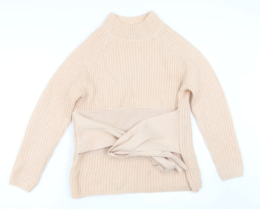 Front view of ASOS women’s pink jumper, size UK 10