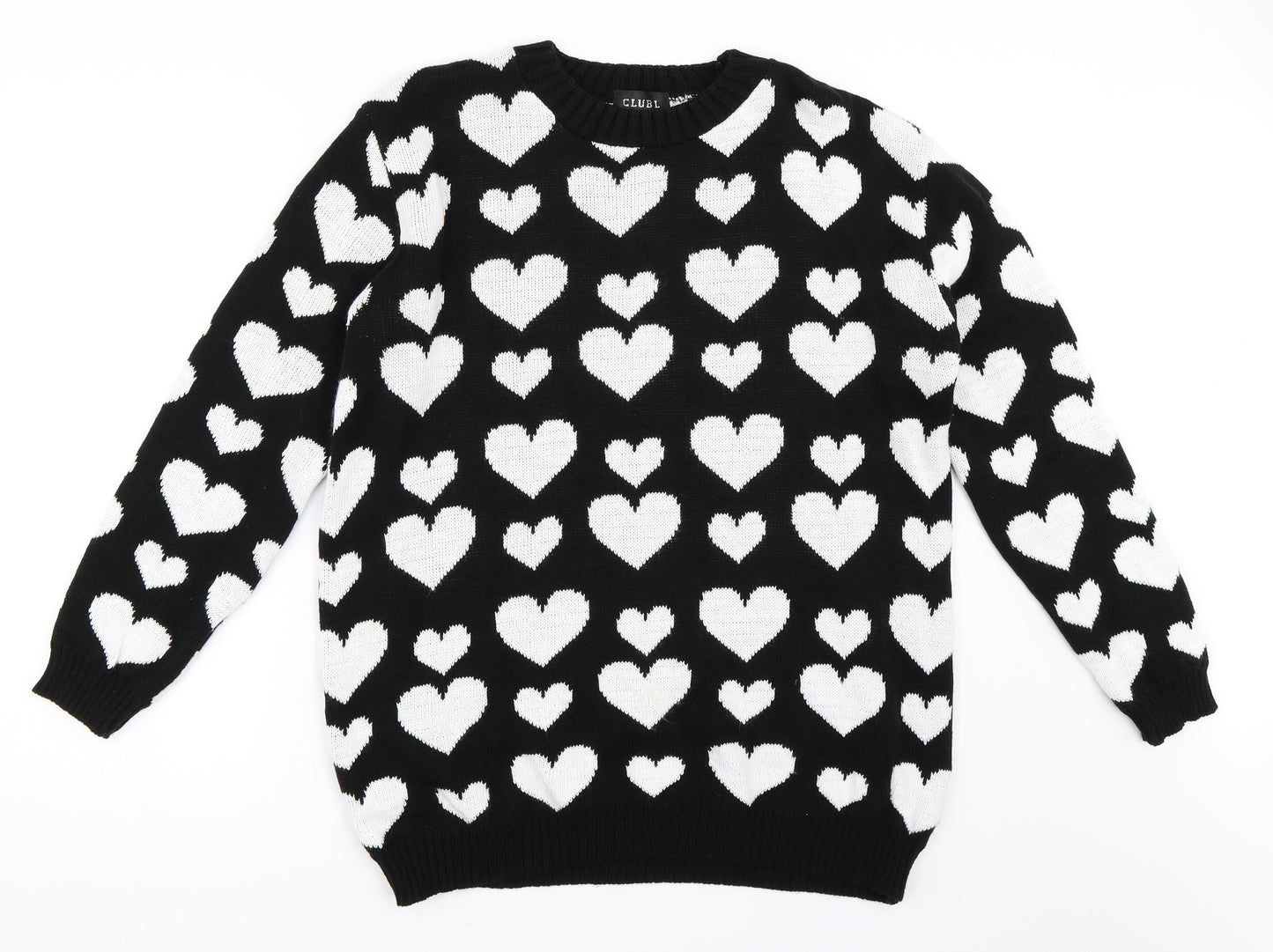 Club L Womens Black   Pullover Jumper Size 16