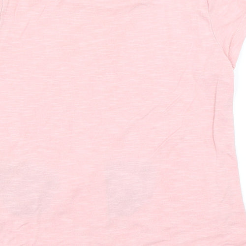 M&Co Girls Pink   Basic T-Shirt Size 5-6 Years  - Cat
