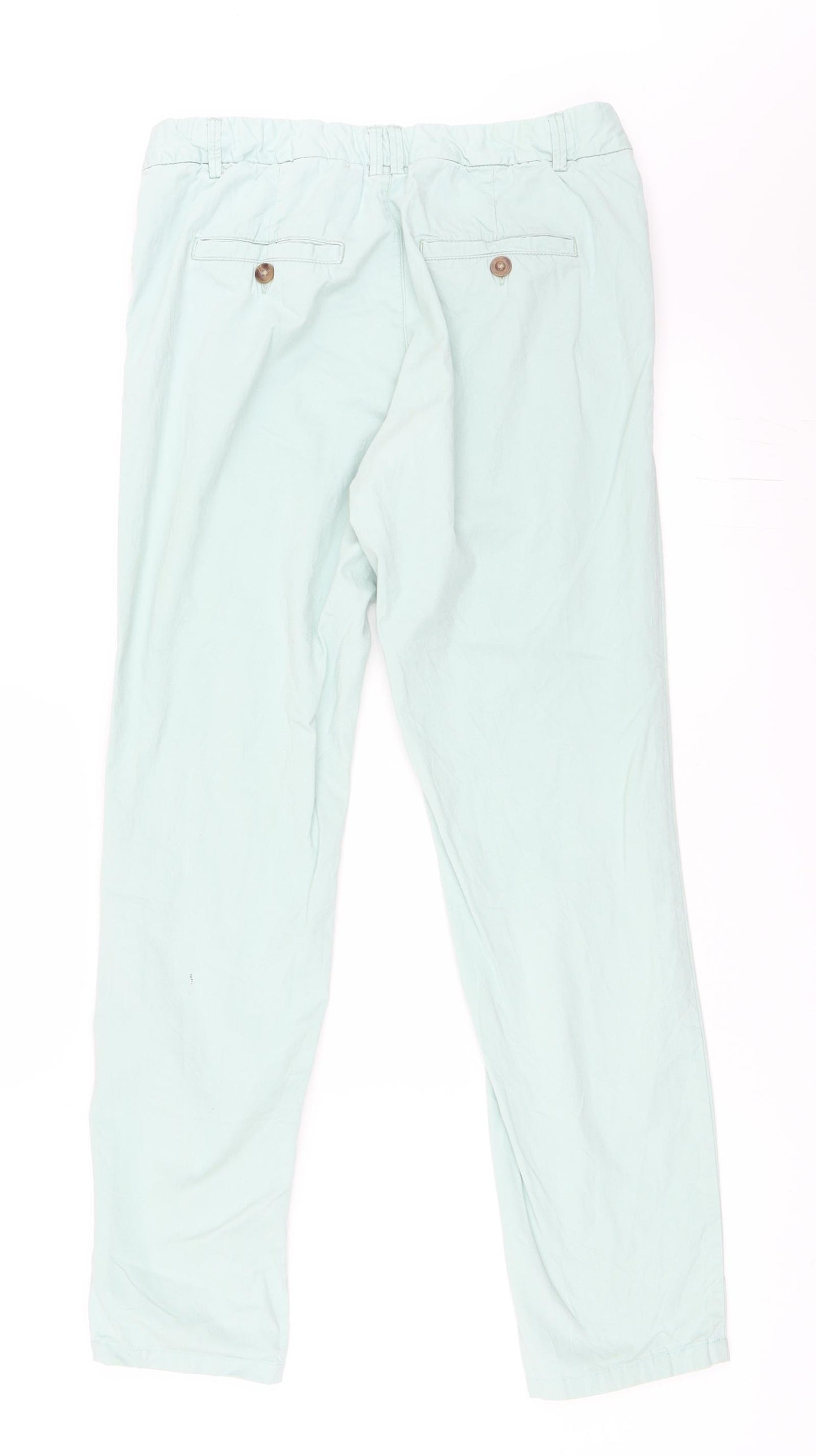 H&M Womens Blue   Chino Trousers Size 36 L28.5 in