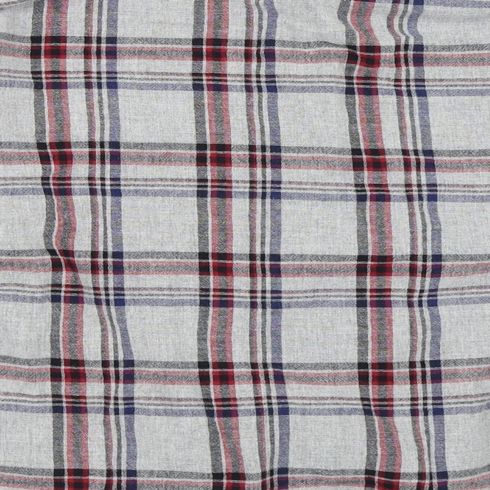 George Womens Grey Check  Basic Blouse Size 8