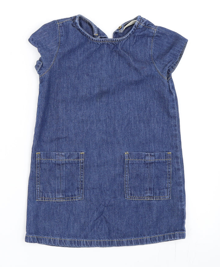 NEXT Girls Blue Denim Shift Size 4 Years