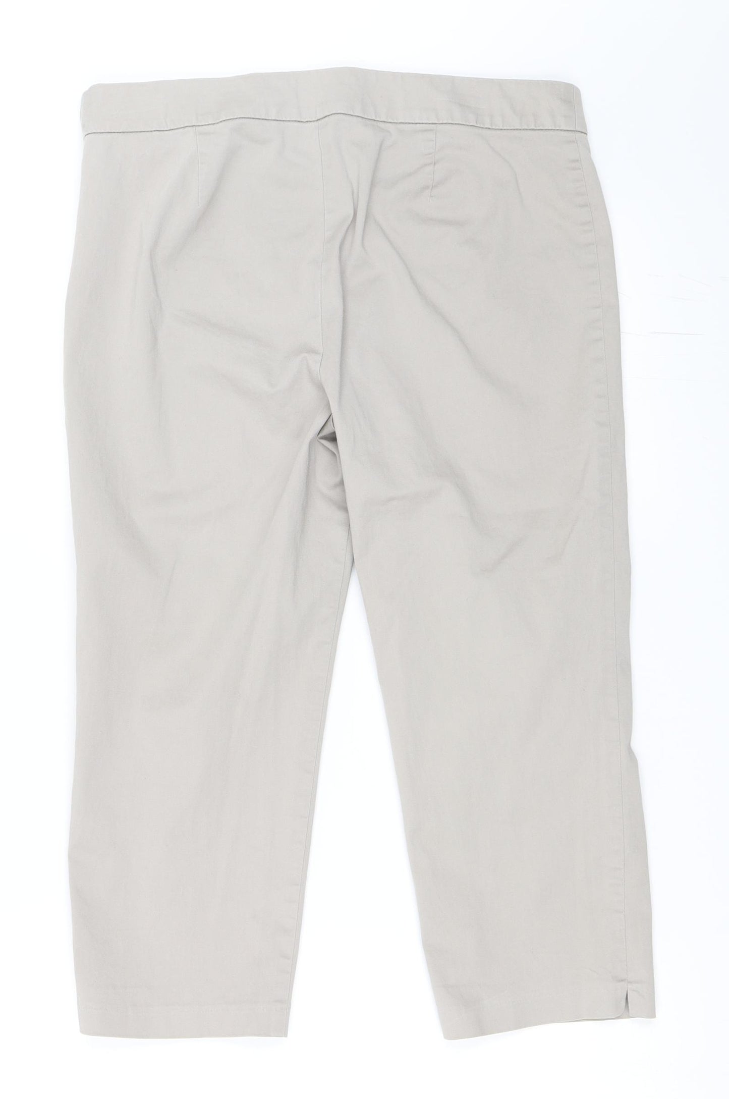 Marks and Spencer Womens Beige   Cropped Trousers Size 12 L20 in