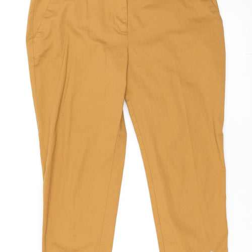 Atmosphere Womens Beige   Cropped Trousers Size 12 L21 in