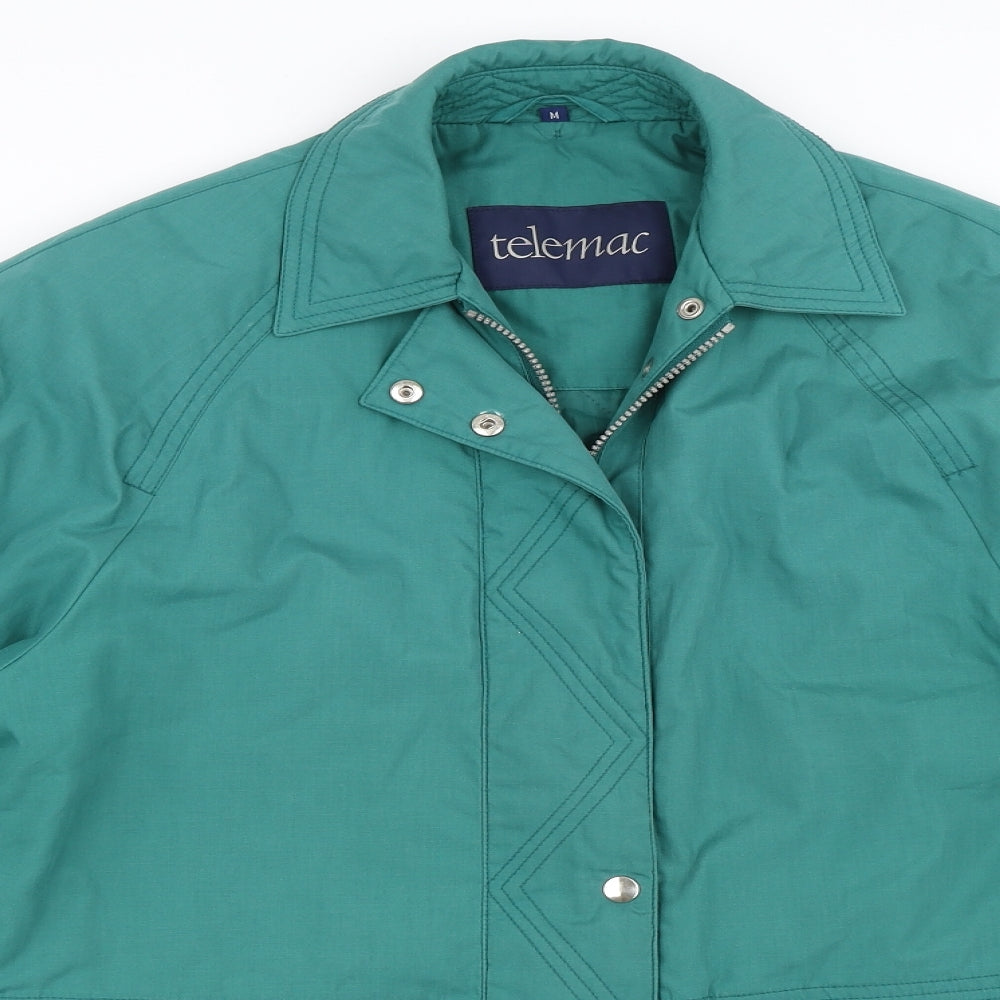 Telemac Womens Green   Quilted Coat Size M