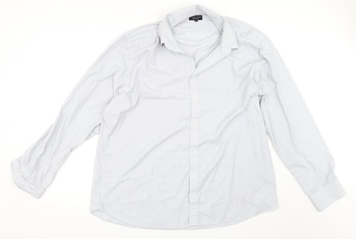 Taylor & Wright Mens Grey Button-Up Size 17.5